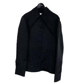 【中古】JIL SANDER2022AW レーヨンシルクシャツ ブラック サイズ：32【価格見直し】
