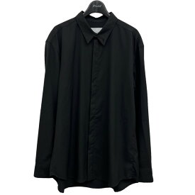 【中古】OVERCOAT　｢DROPPED SHOULDER TOP｣ ウールシャツ ブラック サイズ：2 【120424】（オーバーコート）