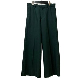 【中古】SASQUATCHfabrix．FLARE SILHOUETTE SLACKS スラックスパンツ 23AW-PA9-008 グリーン サイズ：M【価格見直し】