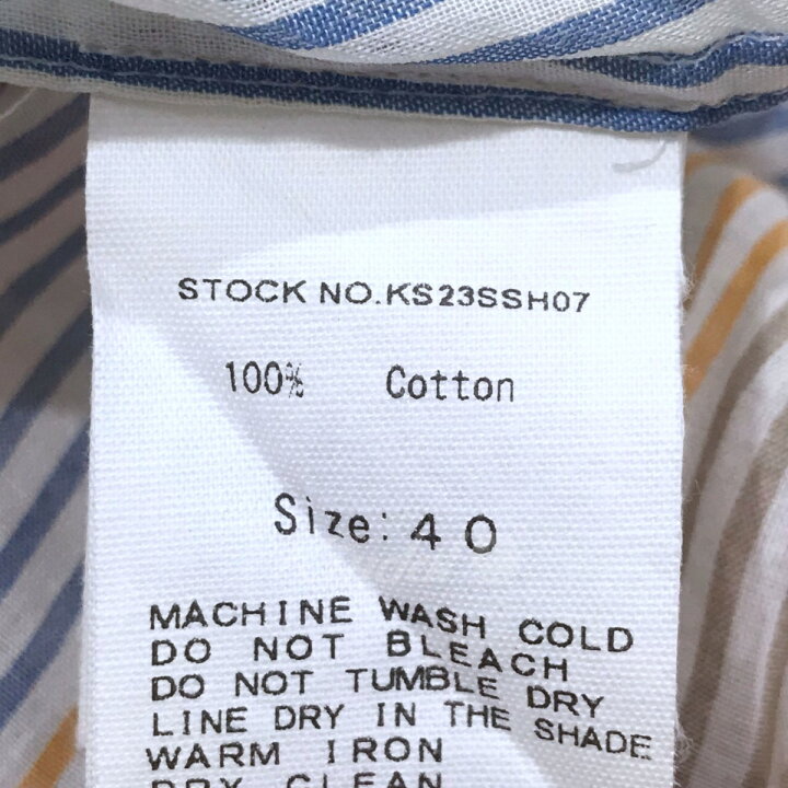 楽天市場】【中古】KAPTAIN SUNSHINEストライプ柄コットンガーゼ 