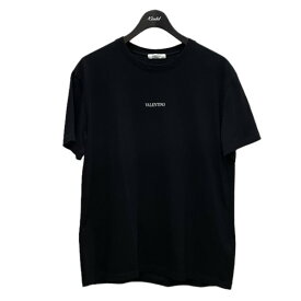 【中古】VALENTINO　スモールロゴTシャツ ブラック サイズ：M 【120424】（ヴァレンチノ）