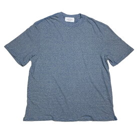 【中古】UNUSED2023SS Micro border T-shirt ネイビー サイズ：2【価格見直し】
