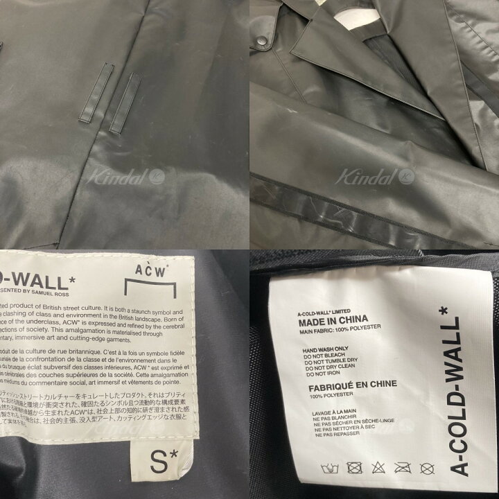楽天市場】【中古】A-COLD-WALLラバーコート ブラック サイズ：S【価格 