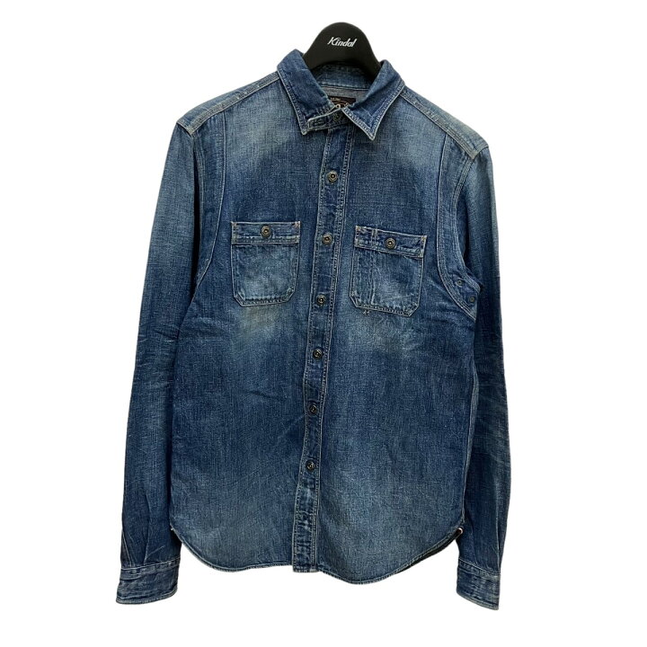楽天市場】【中古】RRLコットンリネンデニムシャツ インディゴ サイズ 