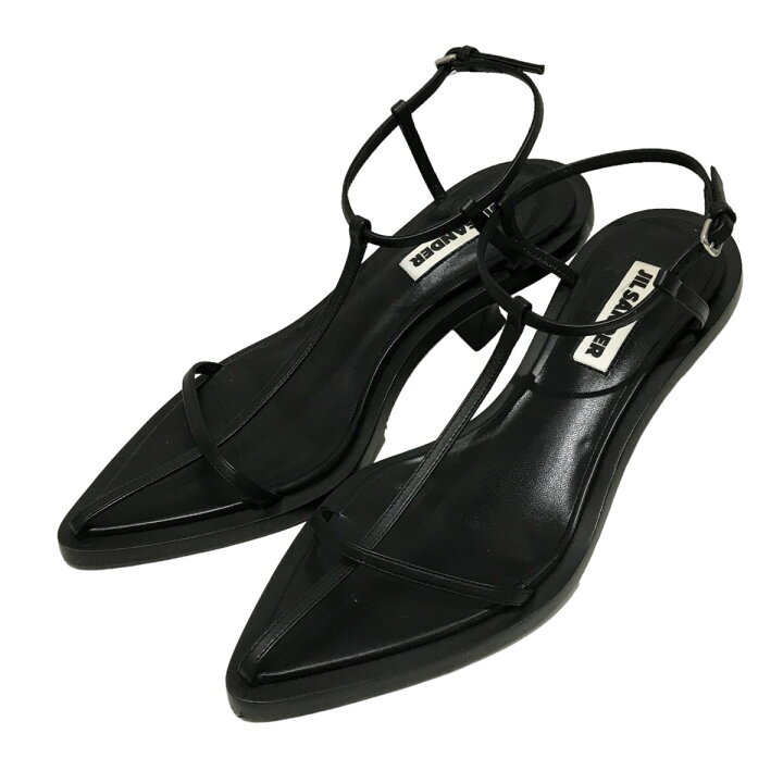 楽天市場】【中古】JIL SANDER ローヒールサンダル ブラック サイズ 
