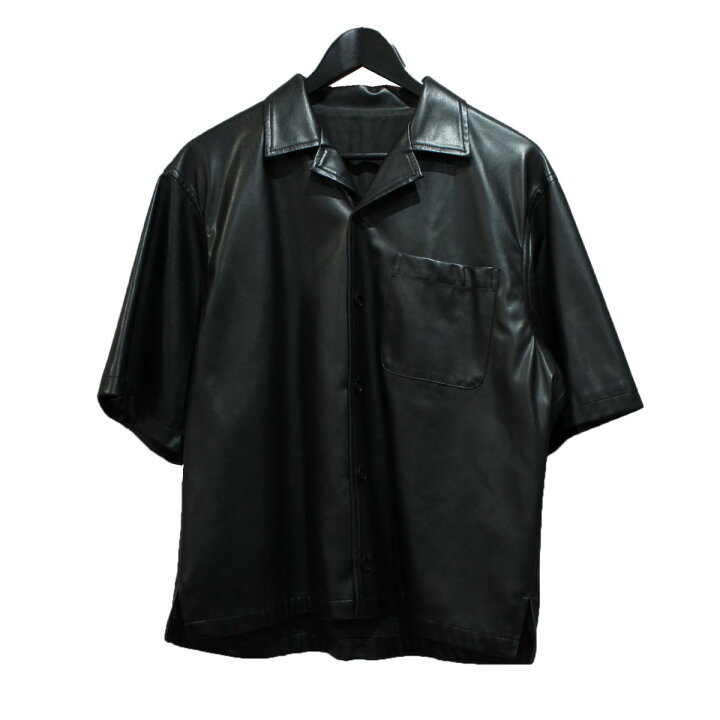 楽天市場】【中古】Allege 22SS フェイクレザーオープンカラーシャツ 