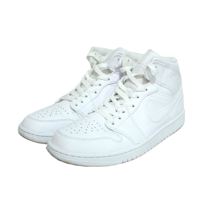楽天市場】【中古】NIKE Air Jordan 1 Mid Triple White エア 