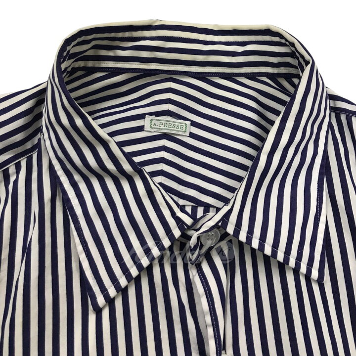 楽天市場】【中古】A．PRESSE 21AWストライプレギュラーカラーシャツ 