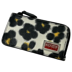 【中古】KENZO　花柄カードケース ホワイト×ブラック サイズ：- 【140424】（ケンゾー）