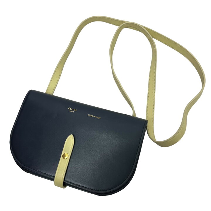 楽天市場】【中古】CELINE フィービー期 ショルダーバッグ ネイビー 