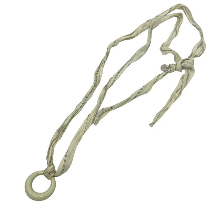 楽天市場】【中古】JIL SANDER リボンネックレス クリーム サイズ 