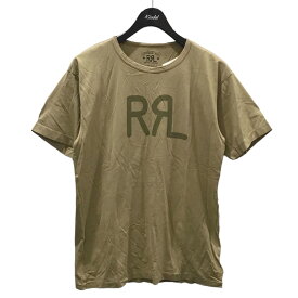 【中古】RRL　ロゴプリントTシャツ Logo T-Shirt 782813037004 オリーブ サイズ：M 【150424】（ダブルアールエル）