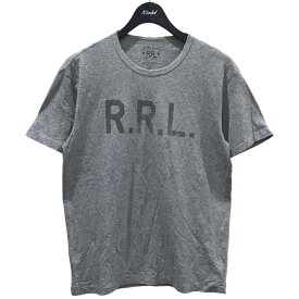 【中古】RRL　ロゴプリントTシャツ Logo T-Shirt 782911450001 グレー サイズ：S 【150424】（ダブルアールエル）