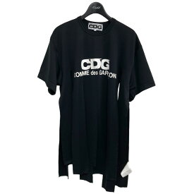 【中古】CDG　カッティングロゴTシャツ ブラック サイズ：XXL 【160424】（コムデギャルソン・シーディージー）