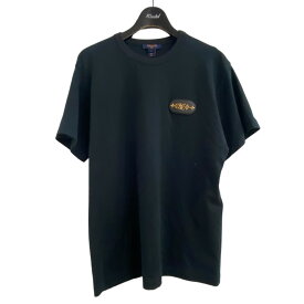 【中古】LOUIS VUITTON　レザーパッチクルーネックTシャツ ブラック サイズ：L 【160424】（ルイヴィトン）