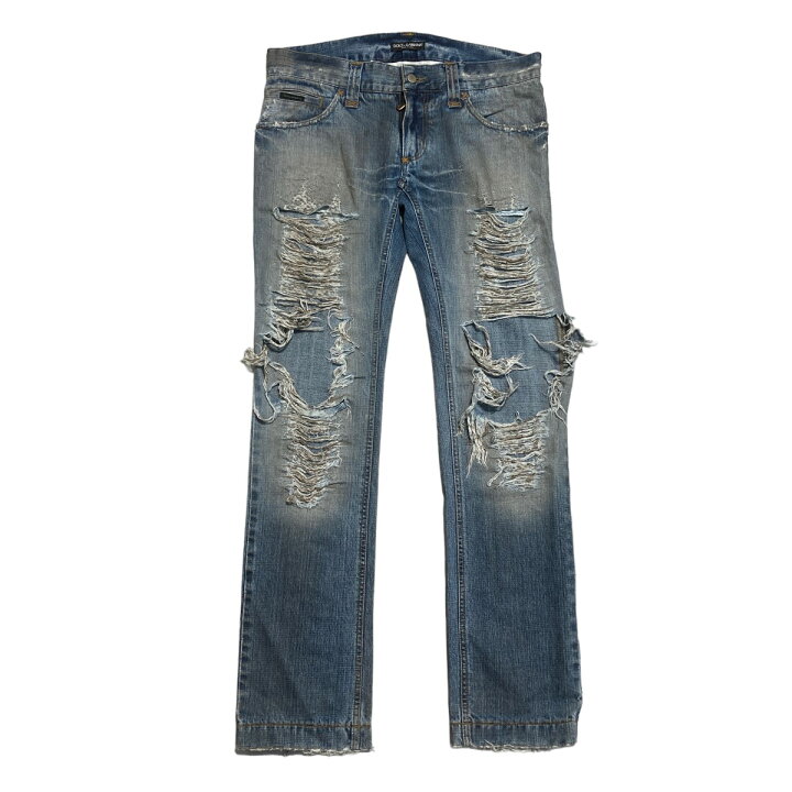 楽天市場】【中古】DOLCE＆GABBANA ダメージデニムパンツ インディゴ 