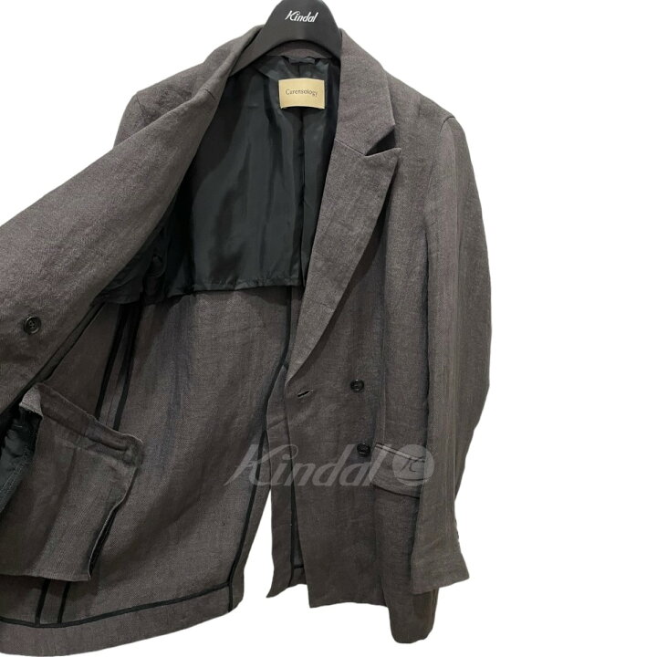 楽天市場】【中古】Curensology ヘリンボンリネンジャケット グレー 