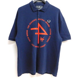 【中古】RAF SIMONS×FRED PERRY　ポロシャツ SM4203 ネイビー サイズ：S 【150424】（ラフシモンズ×フレッドペリー）