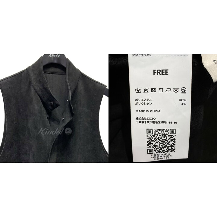 楽天市場】【中古】ENOF suede vest スエードベスト ブラック サイズ 