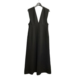 【中古】mame kurogouchi　2021SS 「V Neck Sleeveless Dress」 サロペットスカート ブラック サイズ：1 【160424】（マメクロゴウチ）