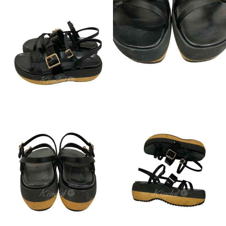 楽天市場】【中古】MARNI サンダル ブラック サイズ：36 【170424 