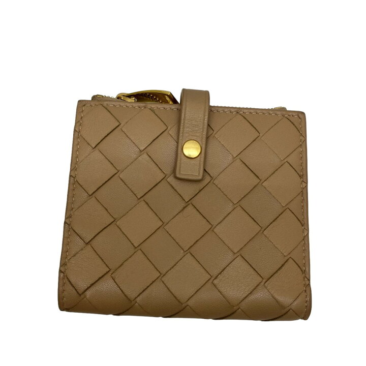ボッテガヴェネタ BOTTEGA VENETA 2つ折り財布 600270 ベージュ 