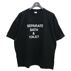 【中古】SEPARATE BATH ＆ TOILET　プリントTシャツ　SB223W025 ブラック サイズ：XL 【170424】（セパレート バス ＆ トイレット）