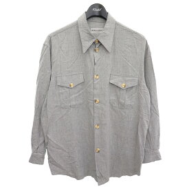 【中古】GIORGIO ARMANI　胸ポケットシャツ グレー サイズ：不明 【170424】（ジョルジオ・アルマーニ）