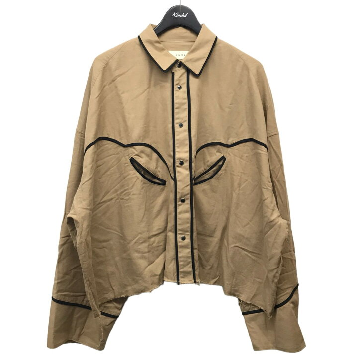 楽天市場】【中古】JieDa カットオフウエスタンシャツ ベージュ サイズ 