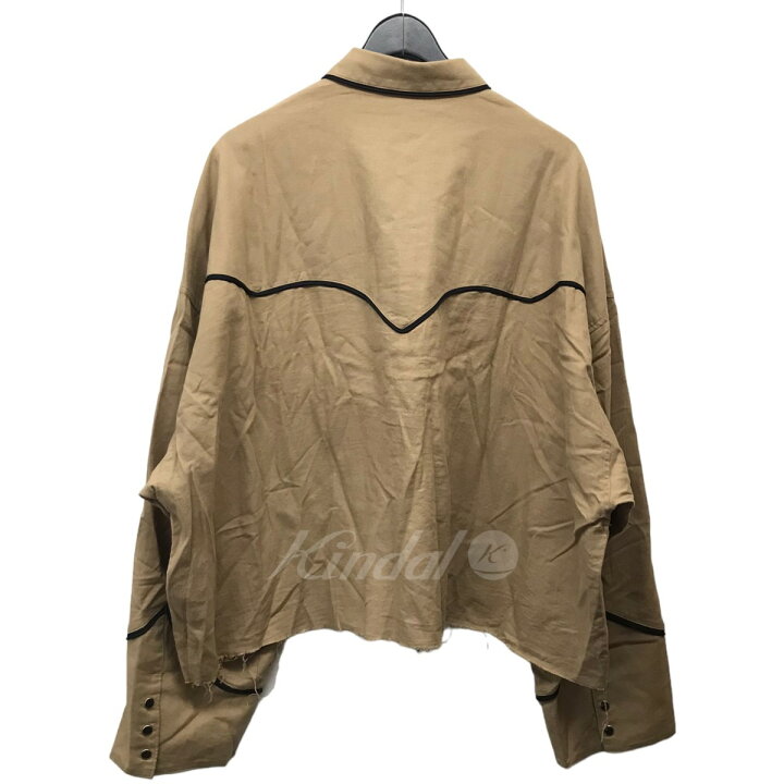 楽天市場】【中古】JieDa カットオフウエスタンシャツ ベージュ サイズ 