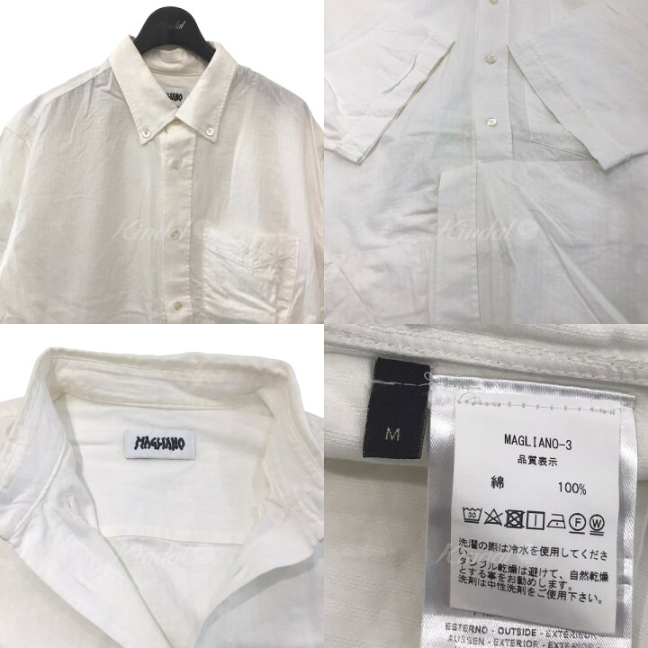 楽天市場】【中古】MAGLIANO 裾デザイン半袖シャツ ホワイト サイズ：M 