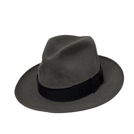 【中古】STETSON　THE SOVEREIGN Spencer　フェルトウール中折れハット グレー 【160424】（ステットソン）