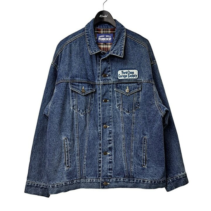 楽天市場】【中古】PORKCHOP裏地チェック刺繍ロゴワッペンデニム 