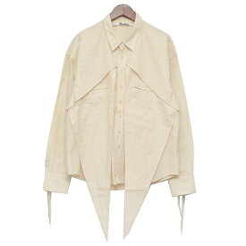 【中古】Midorikawa2022SS　Cotton Shirt　コットンシャツ ベージュ サイズ：Free【価格見直し】