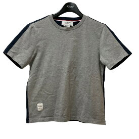【中古】THOM BROWNE　半袖Tシャツ グレー×ネイビー サイズ：42 【170424】（トム・ブラウン）