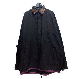 【中古】kolor　24SS 切替デザインシャツ 24SCM-B06112 ブラック サイズ：3 【170424】（カラー）