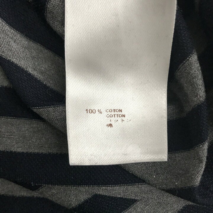 楽天市場】【中古】LOUIS VUITTON ボーダーポロシャツ グレー×ネイビー 