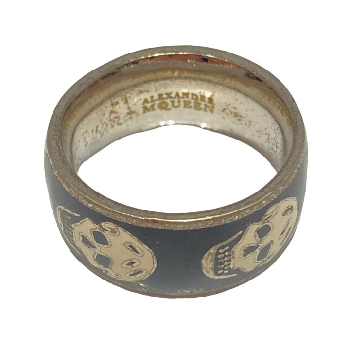 楽天市場】【中古】ALEXANDER McQUEEN スカルリング ブラック サイズ 