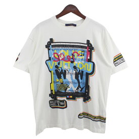 【中古】LOUIS VUITTON　23SS LVジャズフライヤーTシャツ ロゴ インサイドアウト ホワイト サイズ：M 【170424】（ルイヴィトン）