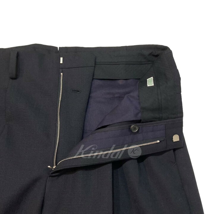 楽天市場】【中古】A．PRESSE Slub Wool Navy Trousers スラックス 