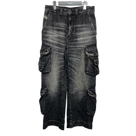 【中古】DIESEL　デニムカーゴパンツ ブラック サイズ：28 【180424】（ディーゼル）