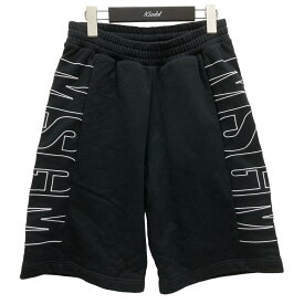 【中古】MSGM　ロゴハーフパンツ 2440MB60 ブラック サイズ：S 【180424】（エムエスジーエム）