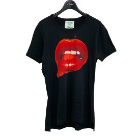 【中古】Vivienne Westwood　「Worlds End Lip Print Tee」 プリントTシャツ ブラック サイズ：S 【180424】（ヴィヴィアンウエストウッド）