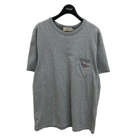 【中古】MAISON KITSUNETシャツ KMM-28500-B グレー サイズ：L