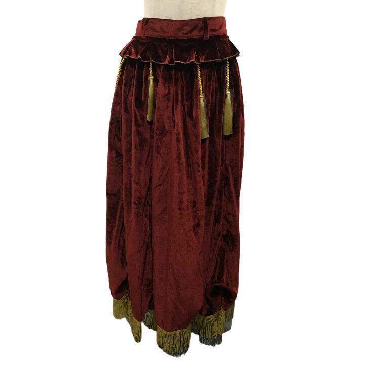 楽天市場】【中古】hazama幕開けのベルベットスカート レッド サイズ  