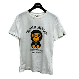 【中古】A BATHING APE×CHROME HEARTS　Tシャツ ホワイト サイズ：S 【190424】（アベイシングエイプ×クロムハーツ）