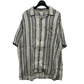 【中古】Ron Herman　リネンシルクストライプオープンカラーシャツ ベージュ サイズ：S 【190424】（ロンハーマン）