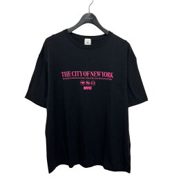 【中古】6(ROKU) BEAUTY＆YOUTH　×NYC／THE CITY OF NEW YORK T-SHIRT 2 ブラック サイズ：L 【190424】（ロク）