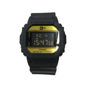 【中古】CASIO×New Era　35周年記念 G-SHOCK 腕時計 DW-5600NE-1JR ブラック×ゴールド サイズ：- 【190424】（カシオ×ニューエラ）