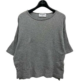 【中古】BLACK by moussy　ニットTシャツ グレー サイズ：Free 【190424】（ブラックバイマウジー）